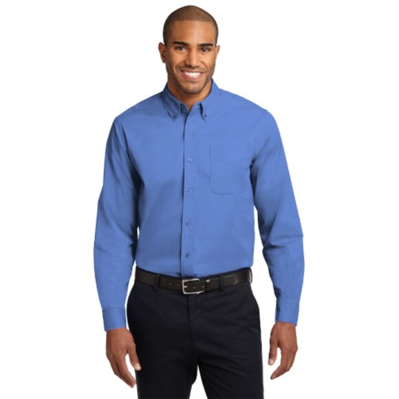 Port Authority Long Sleeve Easy Care Shirt. S608 - Ultramarine Blue - Picture 1 of 2